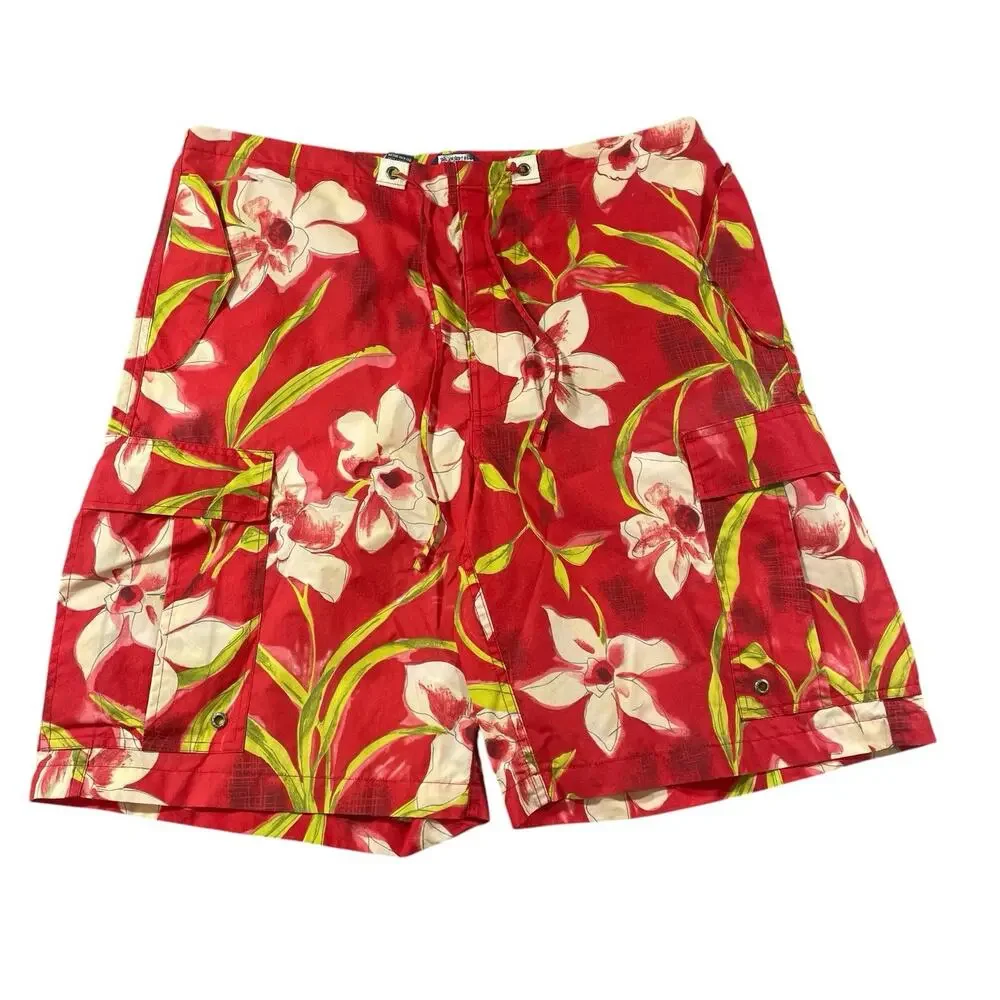 Vintage Polo Ralph Lauren Board Shorts Mens L Floral Y2K Swimsuit